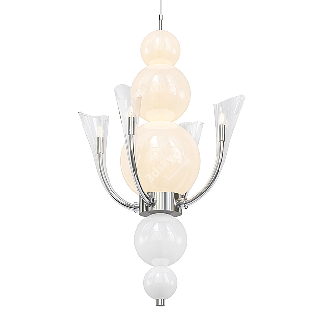 Elegant Tear-drop Chandelier by Ilfari 3D model image 1