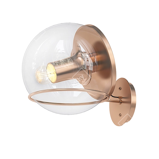 Elegant Globe Wall Sconce 3D model image 1