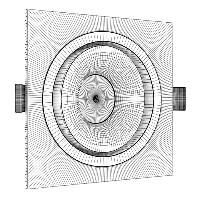 Sleek Rotating LED Downlight 3D model image 5