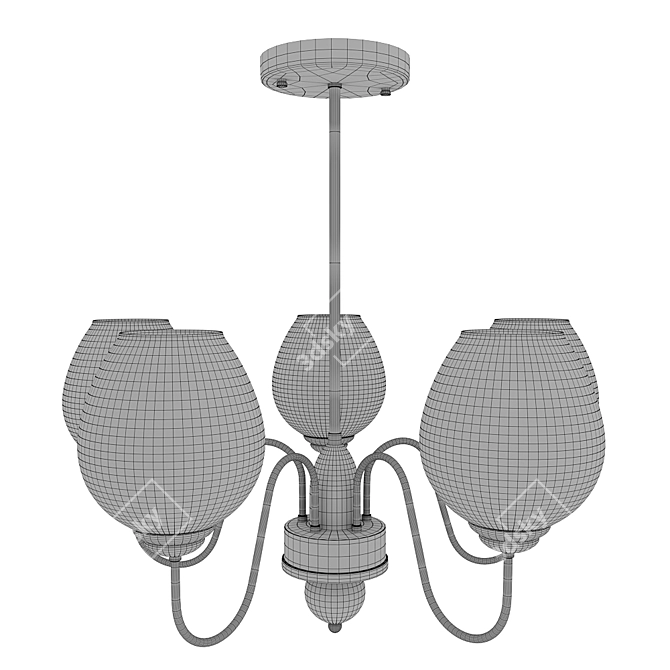 TR9058 Ambrella Pendant Light 3D model image 2