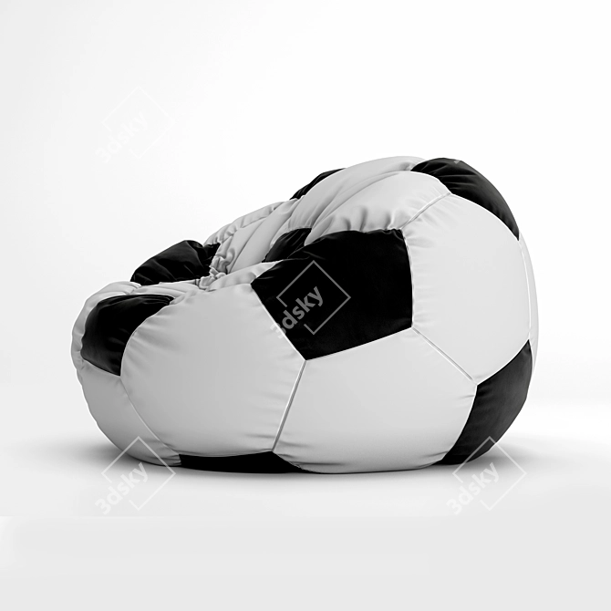 Football-Inspired Bag Chair 3D model image 8