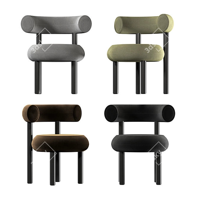 Tom Dixon Fabric Chair 3D model image 2