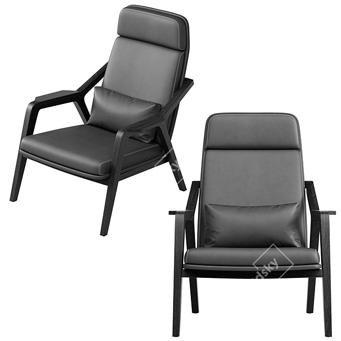 Luxurious Armchair: Porada Loretta 3D model image 4