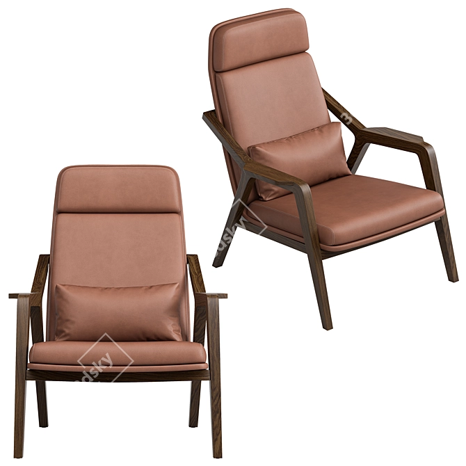 Luxurious Armchair: Porada Loretta 3D model image 9