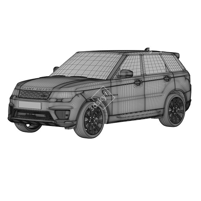 Powerful and Dynamic: Range Rover Sport 2021 3D model image 2