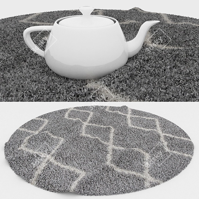 Round Carpets Set 185: Versatile and Realistic 3D model image 3