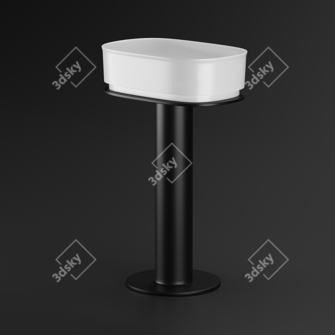 Agape Immersion Washbasin & Column 3D model image 1