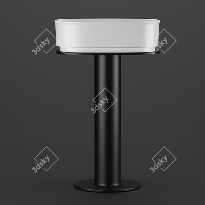 Agape Immersion Washbasin & Column 3D model image 2