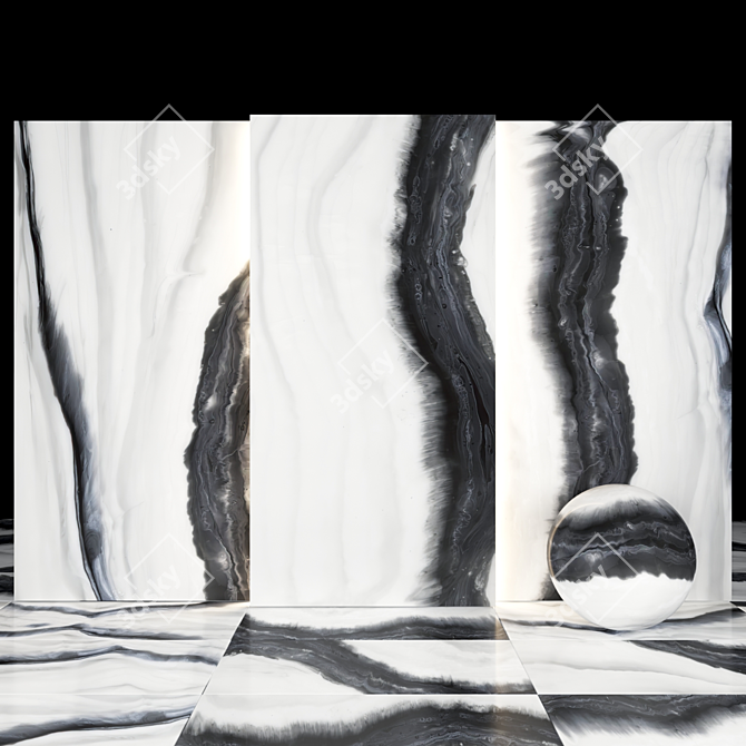 Calabria Marble: Stunning & Versatile Texture 3D model image 1