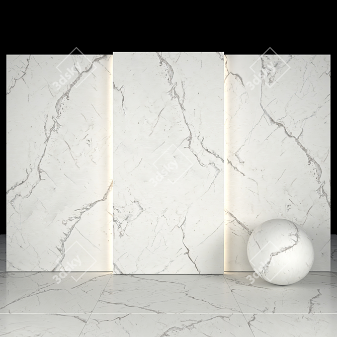 8 Texture Armonia Marble Slabs 3D model image 2