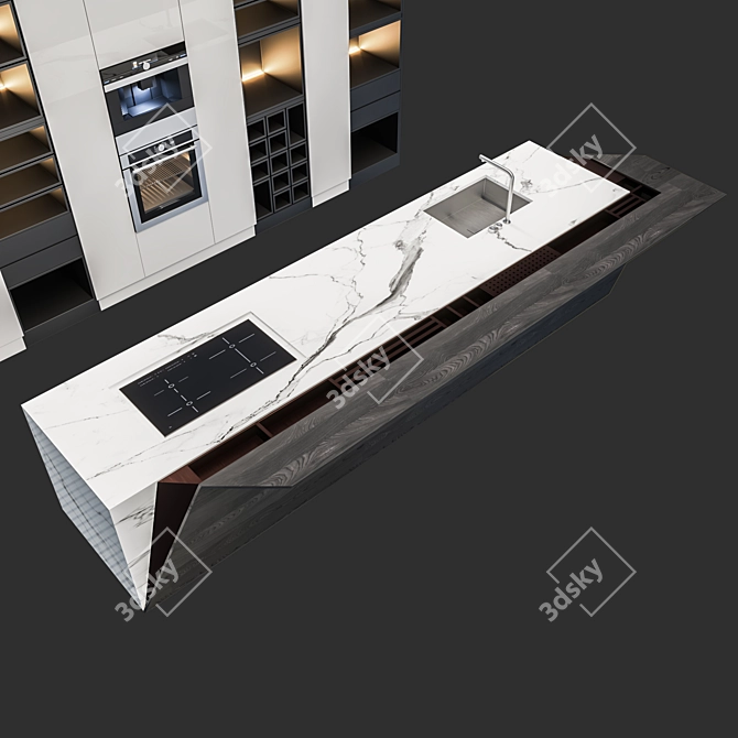 Modern Sozo Cabinet with 3D Design 3D model image 10