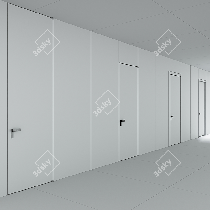 Exquisite Perspective Profile Doors 3D model image 3