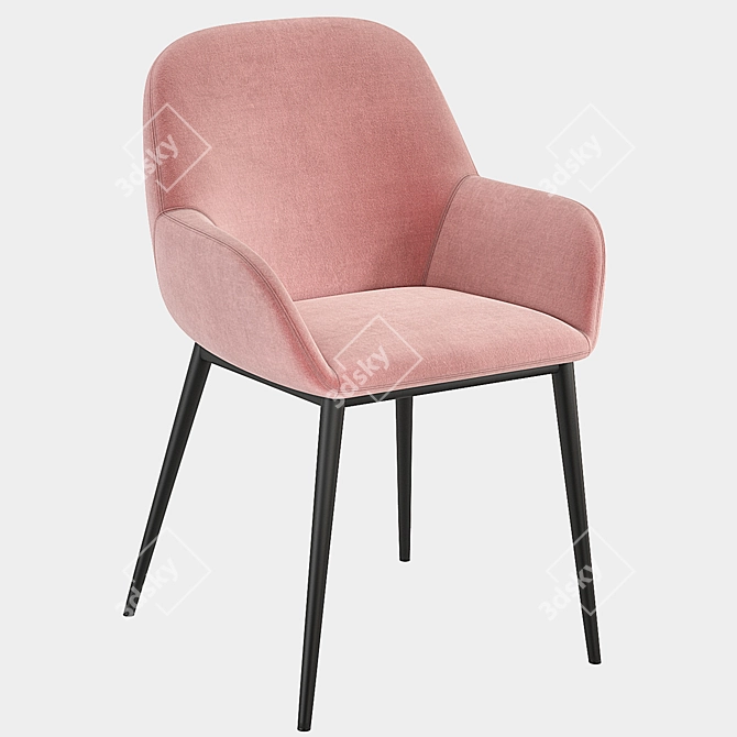 LaFORMA KONNA Velvet Chair: Barcelona Living 3D model image 1