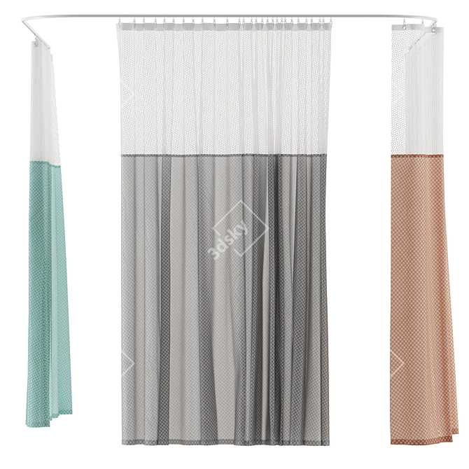 Hospital Curtains: Practical & Versatile Solution 3D model image 2