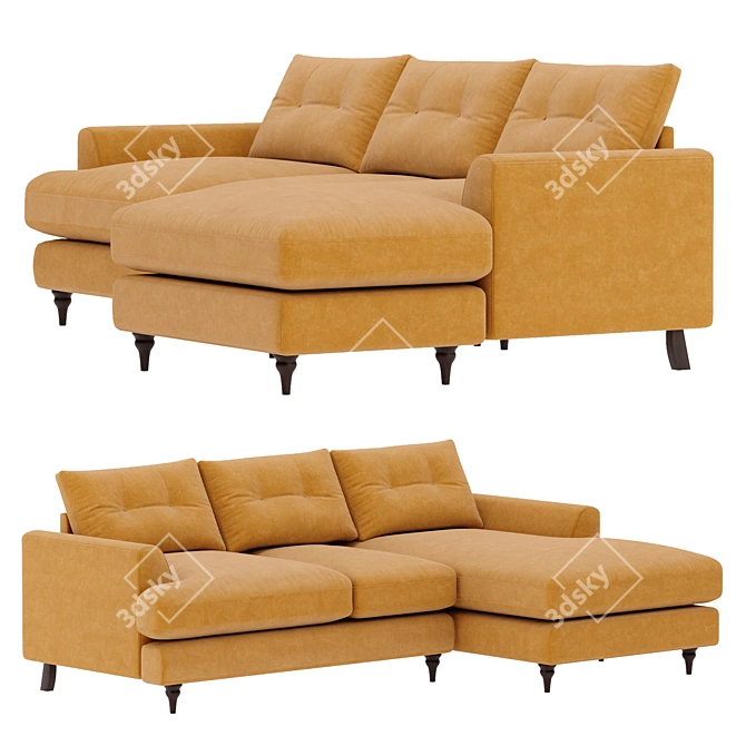 Joules DFS Luxe Velvet Sofa 3D model image 3