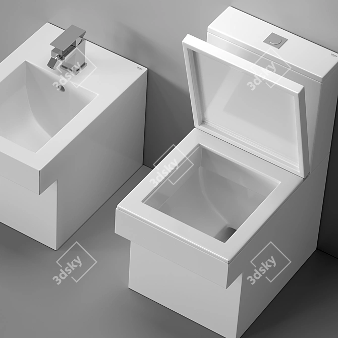 Modern Cube Design for Your Bathroom 3D model image 4