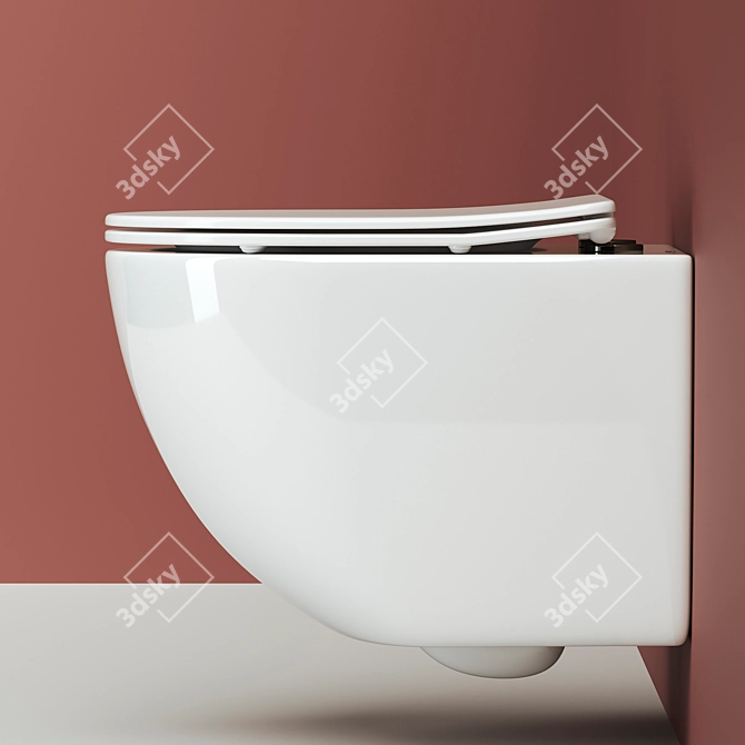 Modern Hanging Toilet - Ceramica Nova Forma CN3009 3D model image 2