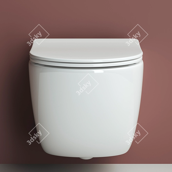 Modern Hanging Toilet - Ceramica Nova Forma CN3009 3D model image 5