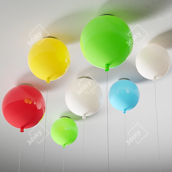 Modern Balloon Lamp 3D model image 2