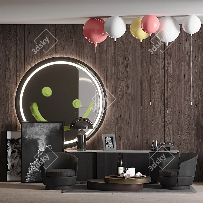 Modern Balloon Lamp 3D model image 5