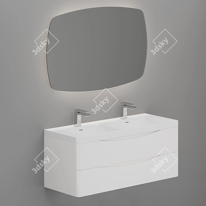 Modern BelBagno ANCONA Bathroom Furniture 3D model image 1