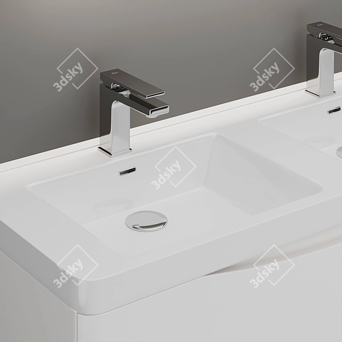 Modern BelBagno ANCONA Bathroom Furniture 3D model image 2