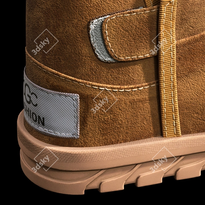 Winter Cartoon Kids Boots 3D model image 4