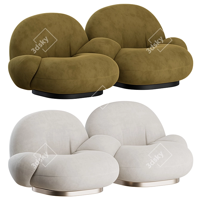 Pacha 2 Seater Sofa: Stylish Comfort by GUBI 3D model image 1