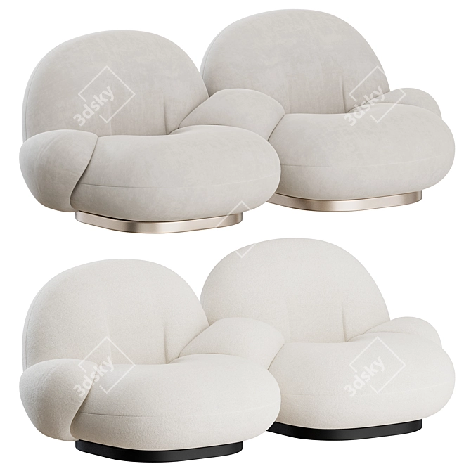 Pacha 2 Seater Sofa: Stylish Comfort by GUBI 3D model image 2