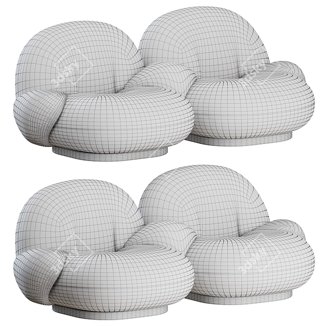 Pacha 2 Seater Sofa: Stylish Comfort by GUBI 3D model image 4