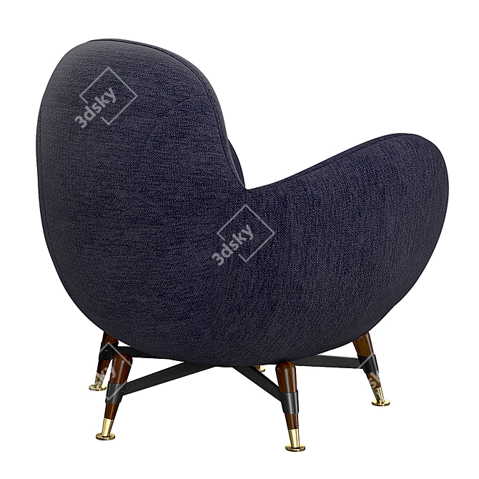 Luxury Mercury Anniversary Armchair 3D model image 3