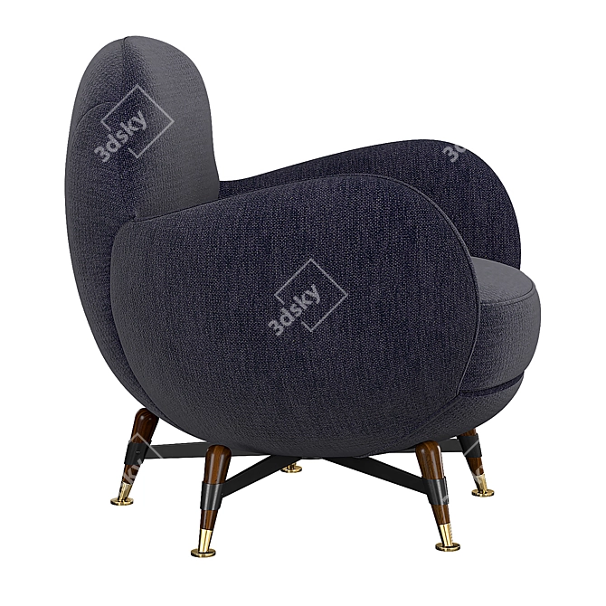 Luxury Mercury Anniversary Armchair 3D model image 4