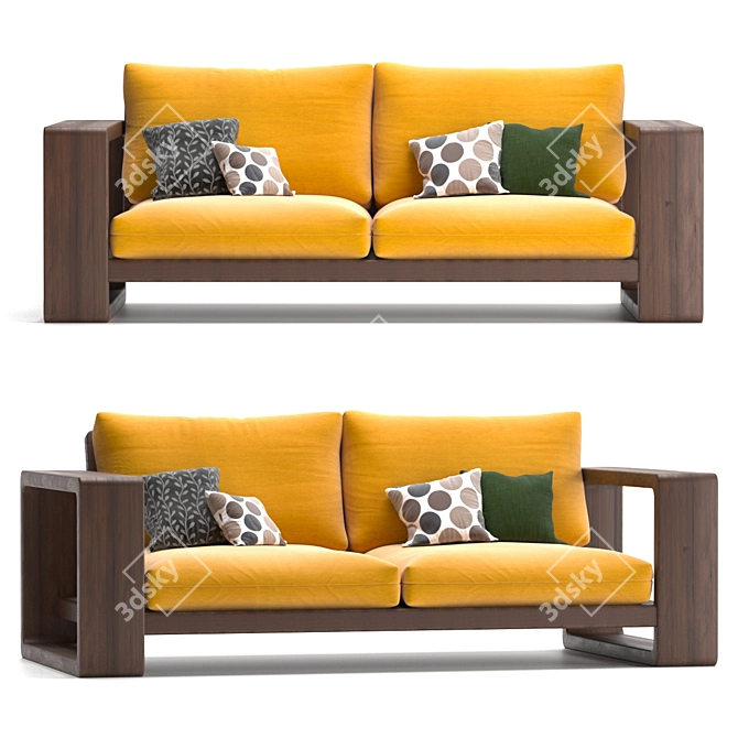Modern Outdoor Sofa Set 3D model image 1