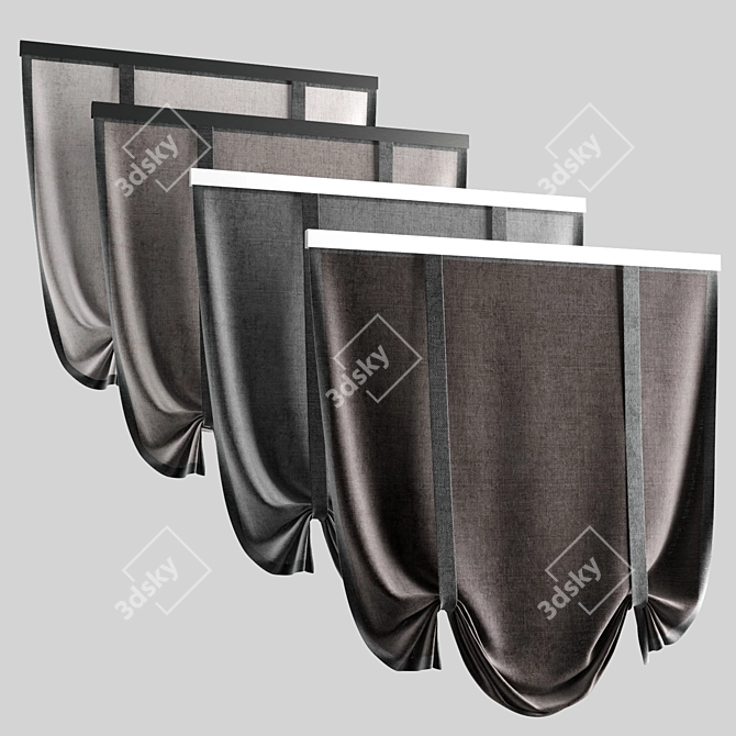 Elegant Roman Curtain Cosmo 3D model image 7