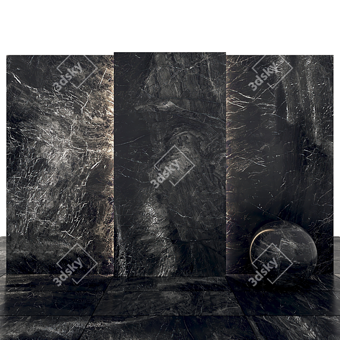 Elegant Argille Antracita Marble 3D model image 2