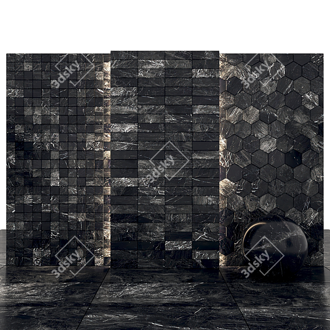 Elegant Argille Antracita Marble 3D model image 3