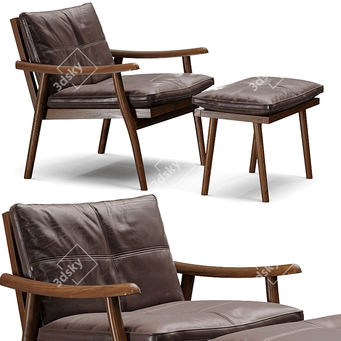 Stylish and Comfortable Vibieffe 1000 Armchair 3D model image 1