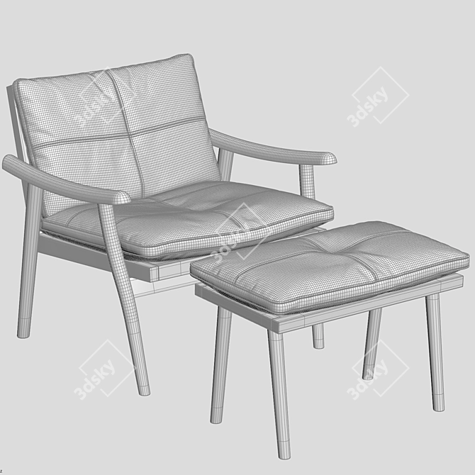 Stylish and Comfortable Vibieffe 1000 Armchair 3D model image 3