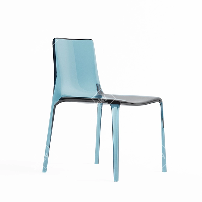 Elegant Acrylic Dining Chair 3D model image 2