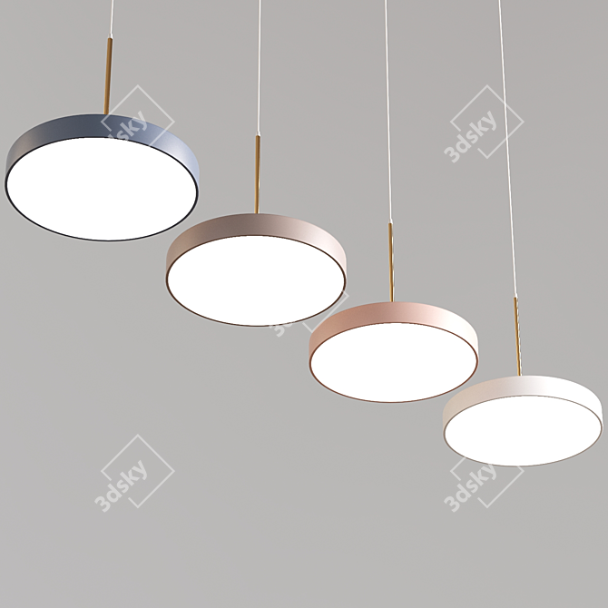 Modern Pendant Lamp with 30cm Width 3D model image 3