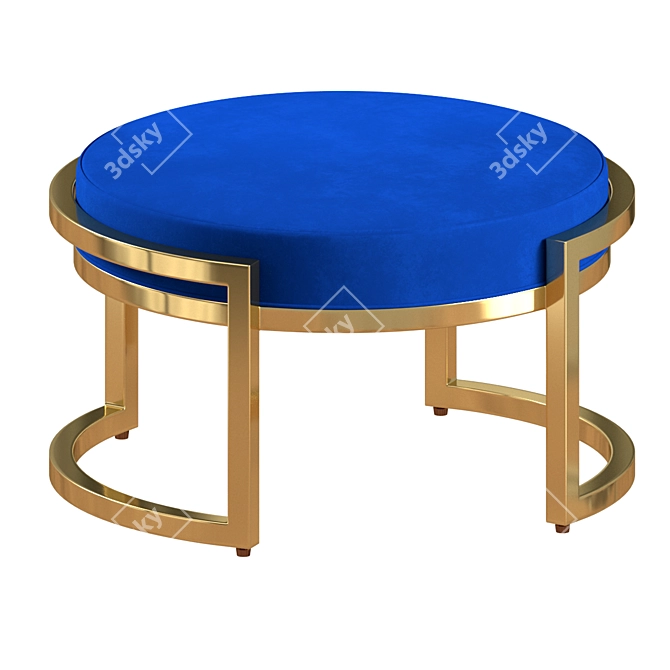 MoDRN Marni Metal Ottoman 3D model image 2
