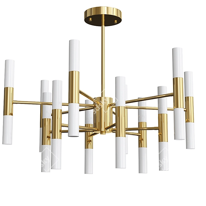 Luxury Crystal Chandelier with 24 Lights 3D model image 2