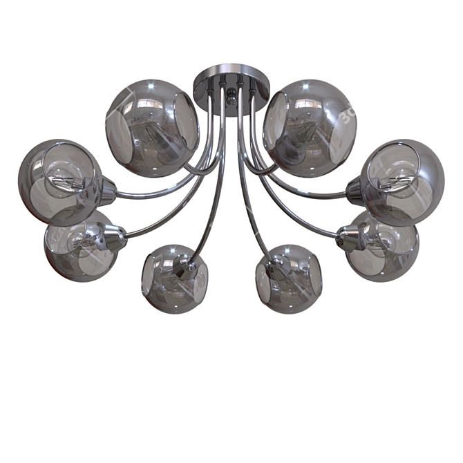 Evoluce Relotte - Elegant Italian Metal and Glass Pendant Light 3D model image 2