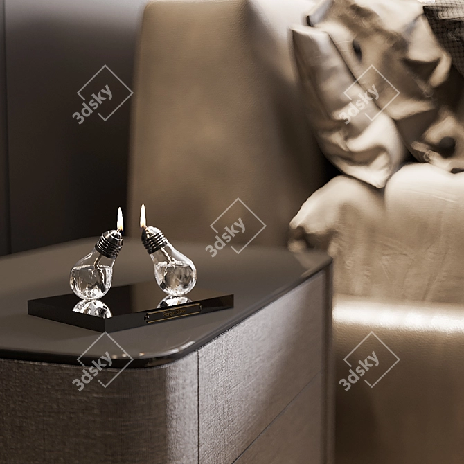 Sergio Silver Decorative Table Lamp 3D model image 3