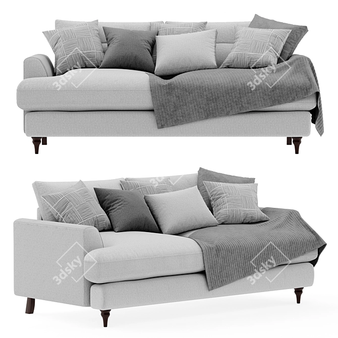 Joules DFS Sofa: Stylish, Spacious, and Comfortable 3D model image 1