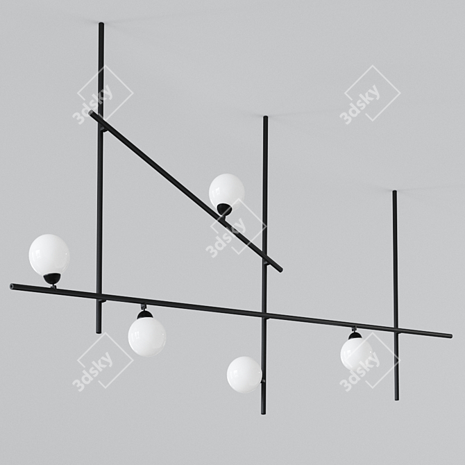 Elegant Freeline F44 Pendant Lamp 3D model image 2