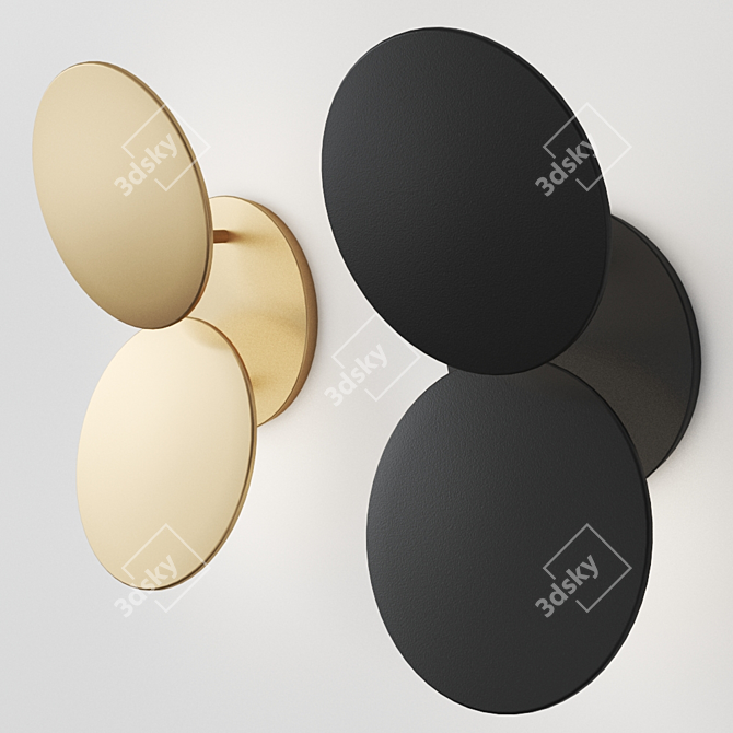 Millelumen Circles Wall: German-Made Sconce 3D model image 3