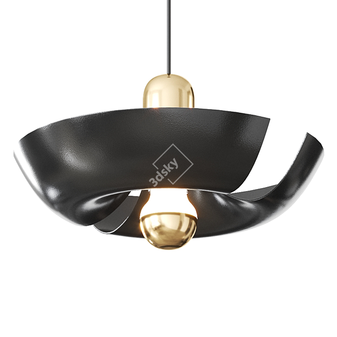 Sleek Danish Design: Cycnus Pendant 3D model image 2
