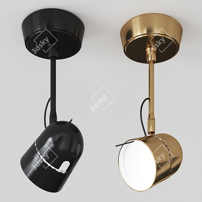 Sleekly Balanced Ceiling Lamp 3D model image 1