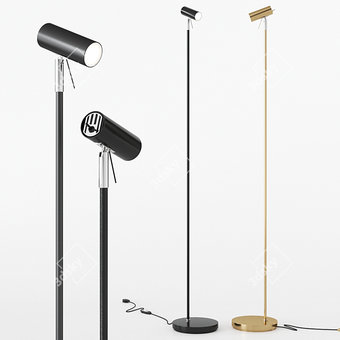 Belid PRO Cato 07 Square Flat: Stylish Swedish Floor Lamp 3D model image 1